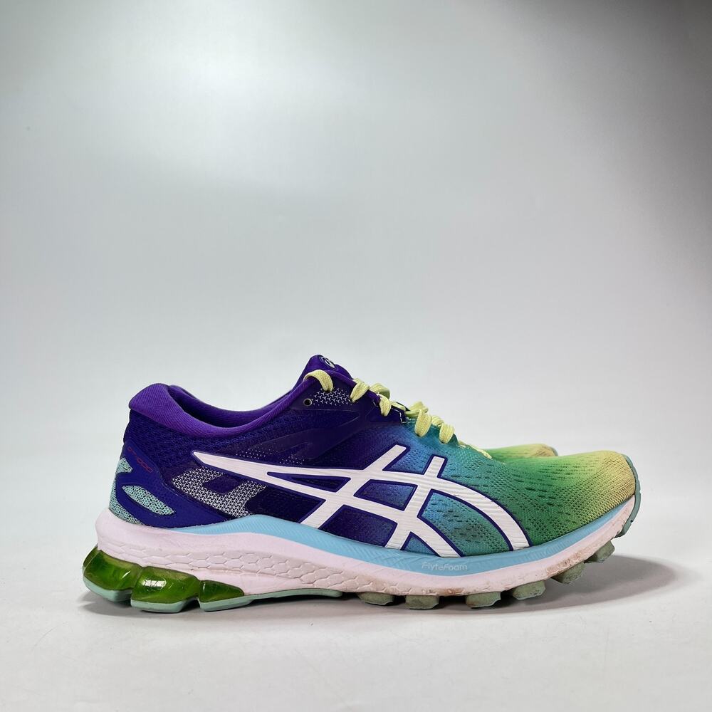 ASICS GT-1000 10 Purple Teal Stability Running Shoes 1012B123 Women's Size 7.5